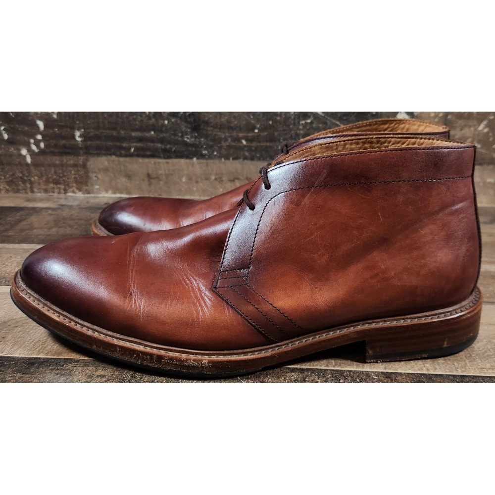 Curatore Chuckka Boots Shoes Mens 10.5 Brown Leather Lace Up Vero Cuoio